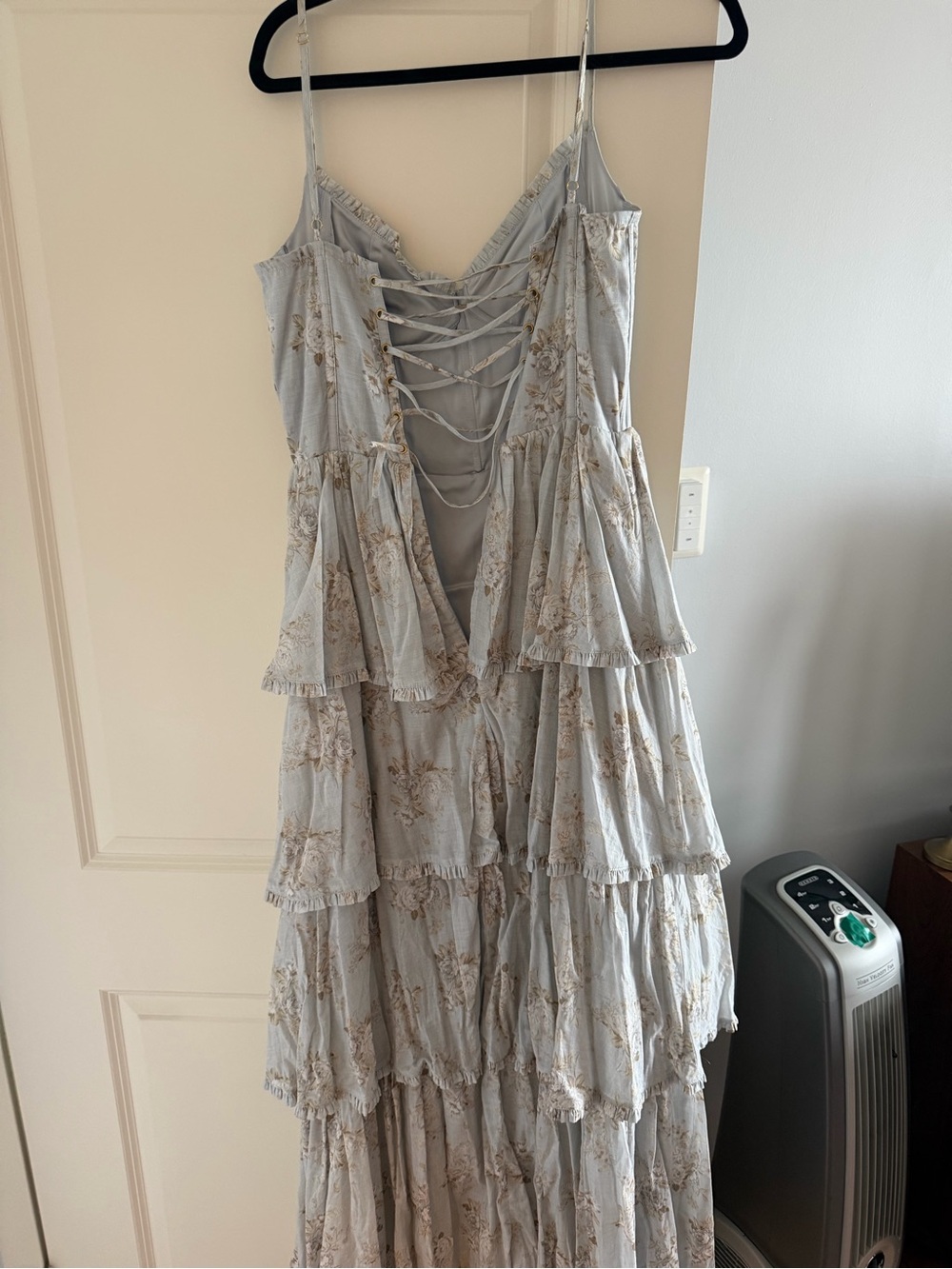 V Chapman Caterina Dress in Victorian BluE Roses - Picture 2 of 7